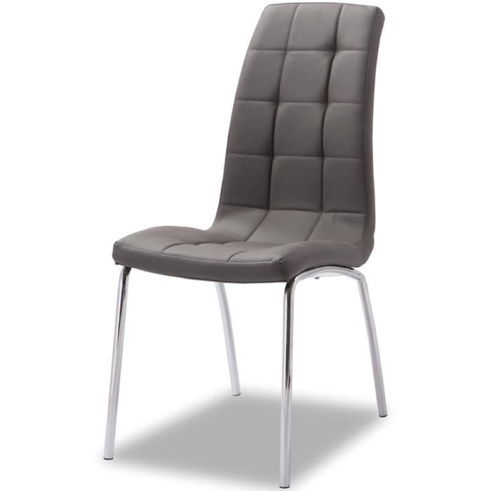 Chaise de salle à manger grise MERYL (lot de 2) Gris L 42 x P 55 x H 96