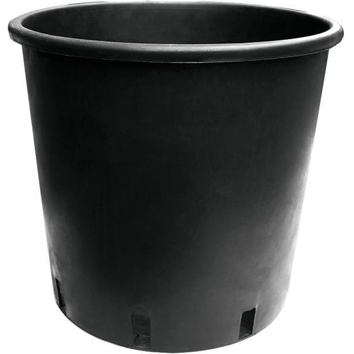 Pot 15L rond - Noir - 28X28cm