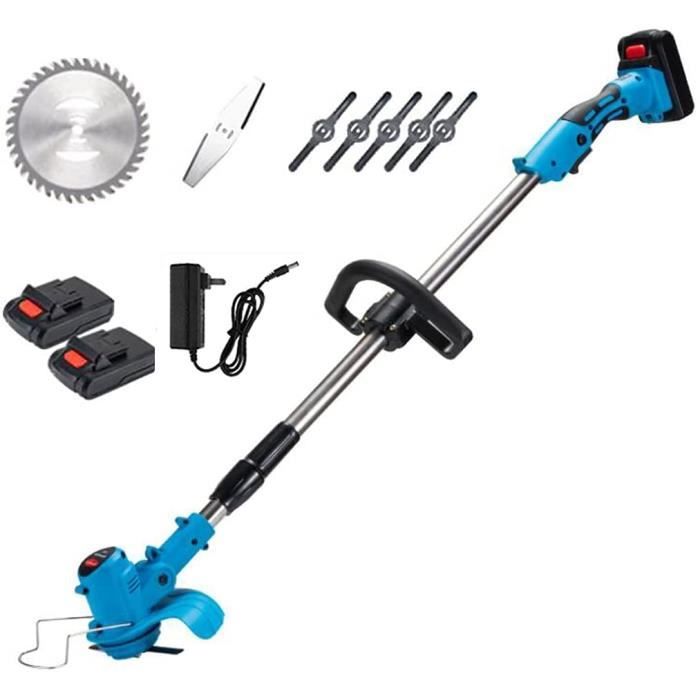 Tondeuse à Gazon sans Fil, Coupe-Bordures de Jardin électrique