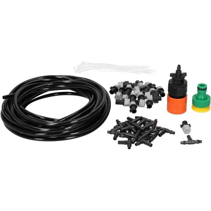 Kit De Brumisation Extérieur 5 Mètres | Système De Refroidissement Par Brume | Pour Terrasse, Jardin, Serre - 10 Buses Incluses