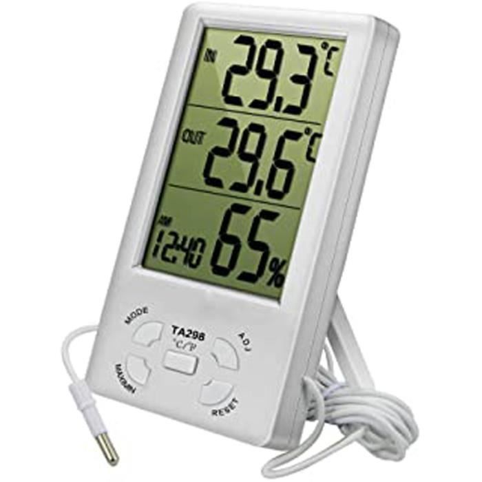 Thermomètre - Maison - Intérieur/Extérieur - Écran LCD - Sans Fil