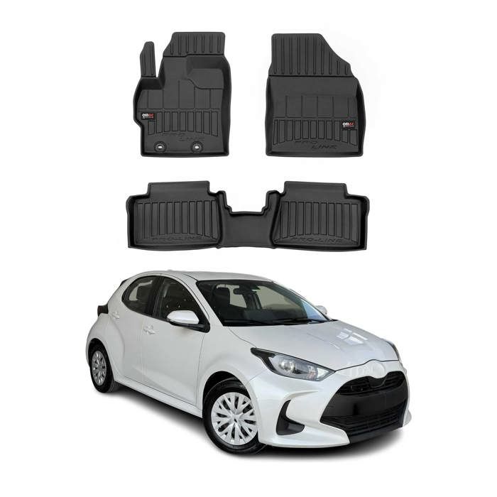 Tapis De Sol Caoutchouc Sur Mesure Wielganizator Pour Toyota Yaris Cross Hybrid (2020-) - Noirs