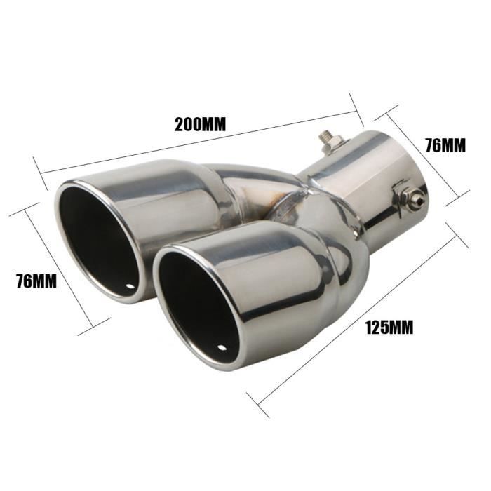 Embud D'échappement Universel Coupé Biseauté - Entrée 2.9" / Sortie 4.0" / Longueur 6.9" - Acier Inoxydable Bleu Brûlé - 7