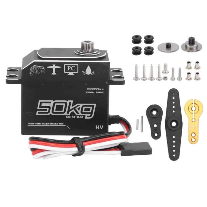 Servomoteur Numérique Sans Noyau ANNIMOS 35 Kg - Couple élevé, Engrenages Acier, étanche IP66 - Pour Modèles RC 1/8, 1/10