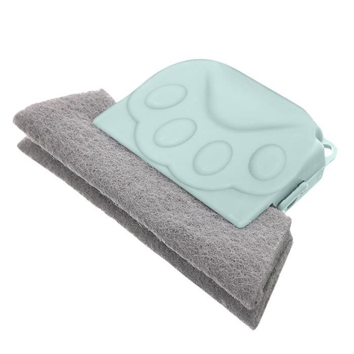 Brosse De Nettoyage Double Tête - Pour Clavier, Rails De Fenêtre Et Interstices - PP Et Fibre - 7x6 Cm - 8