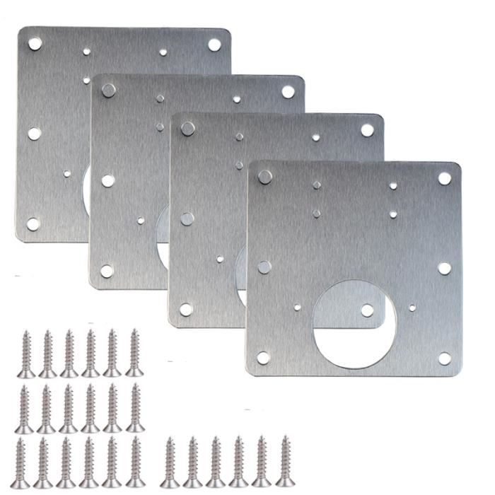 Lot de 4 clips en métal noir de 1,9 cm et anneau en D de 5/8