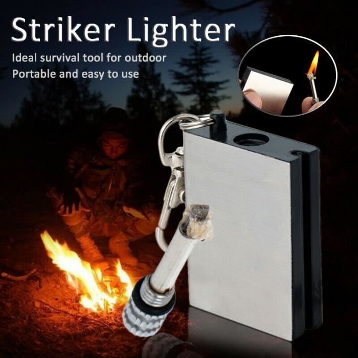 Briquet d'urgence waterproof en magnésium pour camping et randonnée