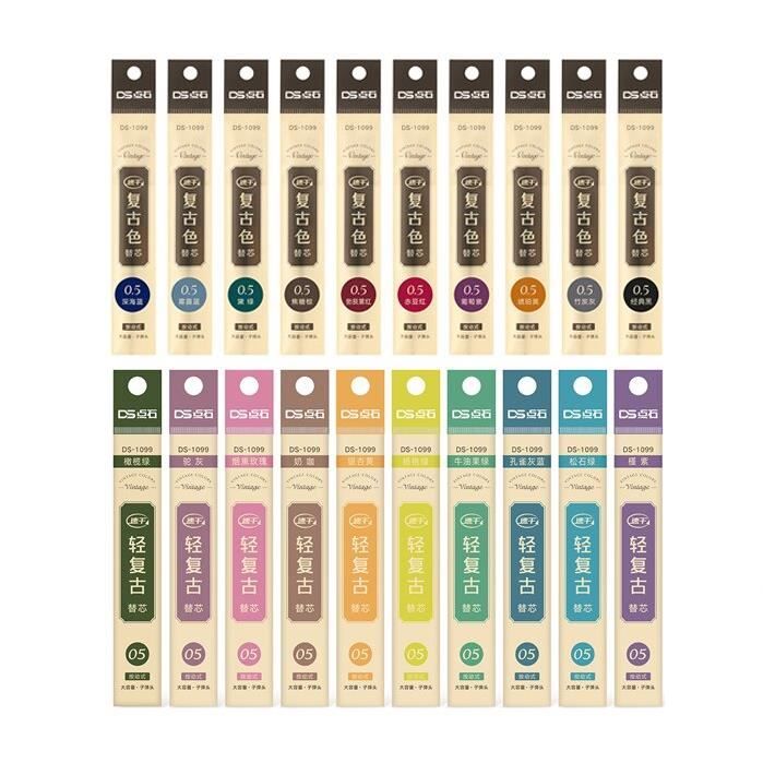 10 Couleurs Stylo Gel Liquide Droit Séchage Rapide Stylo Gel À Stylos À