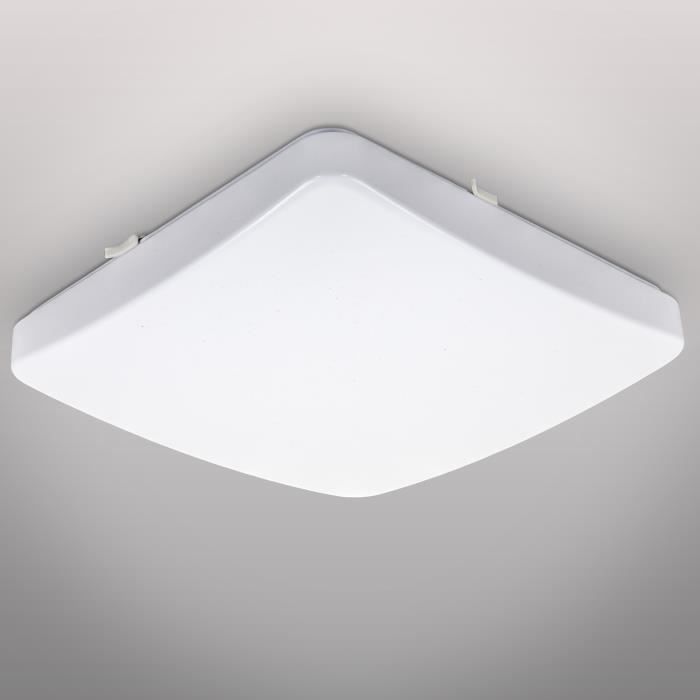 B.K.Licht Plafonnier LED, Eclairage plafond cuisine salle à manger,  finition blanche, platine LED 12W, 1200lm, blanc chaud 3000K, - Cdiscount  Maison