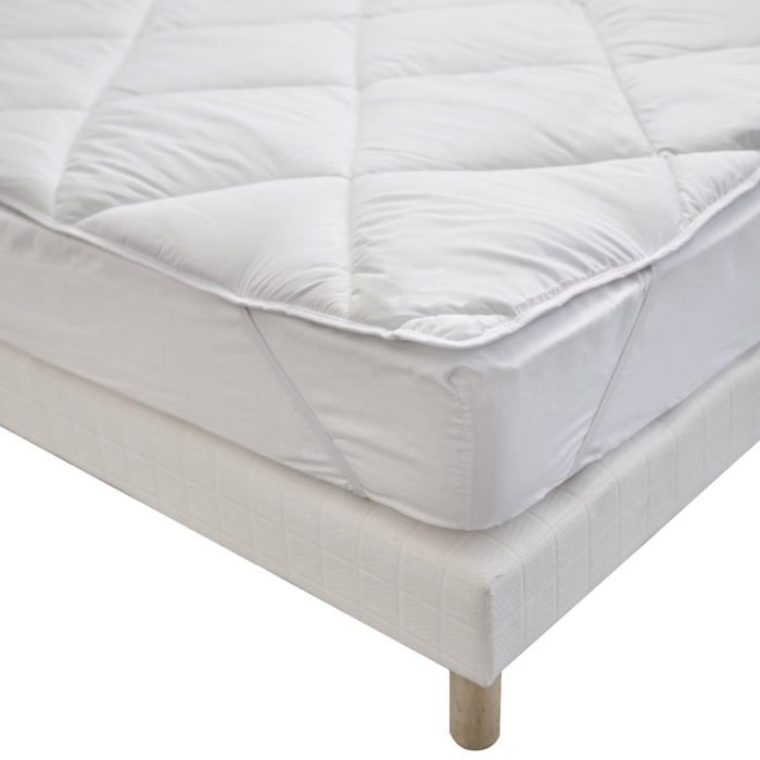 Surmatelas 90x190 cm Moelleux et Respirant - Lavable à 95°C - Enveloppe anti-transpiration - Fabriqué en France - BLEU CALIN Surmatelas 90x190 cm Moelleux et Respirant - Lavable à 95°C - Enveloppe anti-transpiration - Fabriqué en France - BLEU CALIN