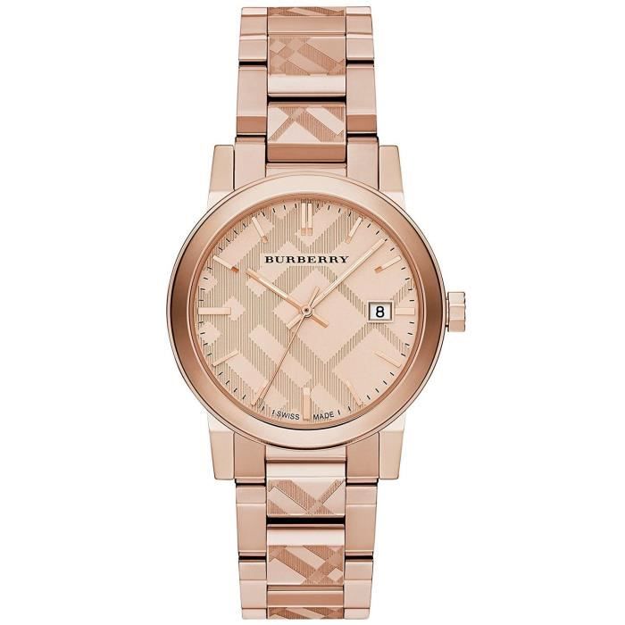 BURBERRY FEMME 38MM BRACELET et BOITIER ACIER INOXYDABLE QUARTZ MONTRE