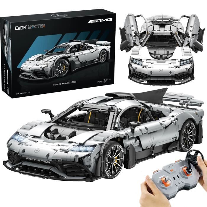 Construction CaDA Master Blocks Sports Car Mercedes AMG One Grey Race Car 3295 pièces.