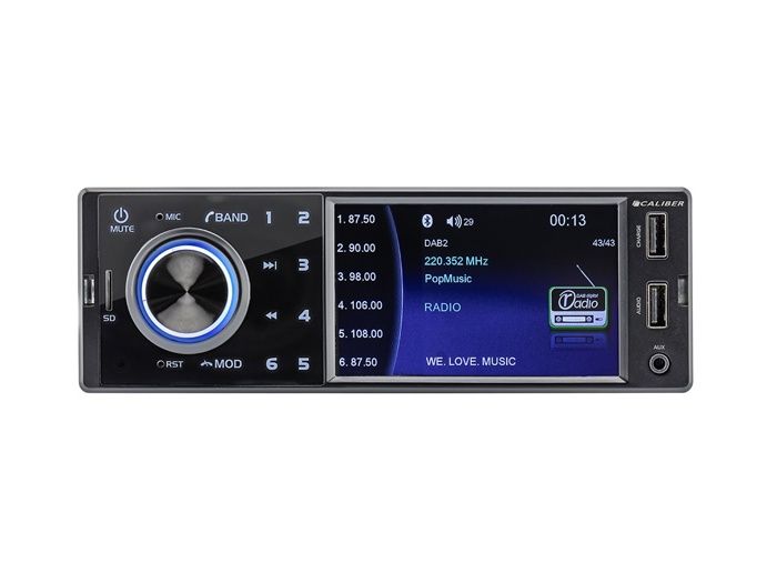 Autoradio - Caliber RMD402DAB-BT - DAB Plus USB Bluetooth 188 x 125 x 62 mm Noir