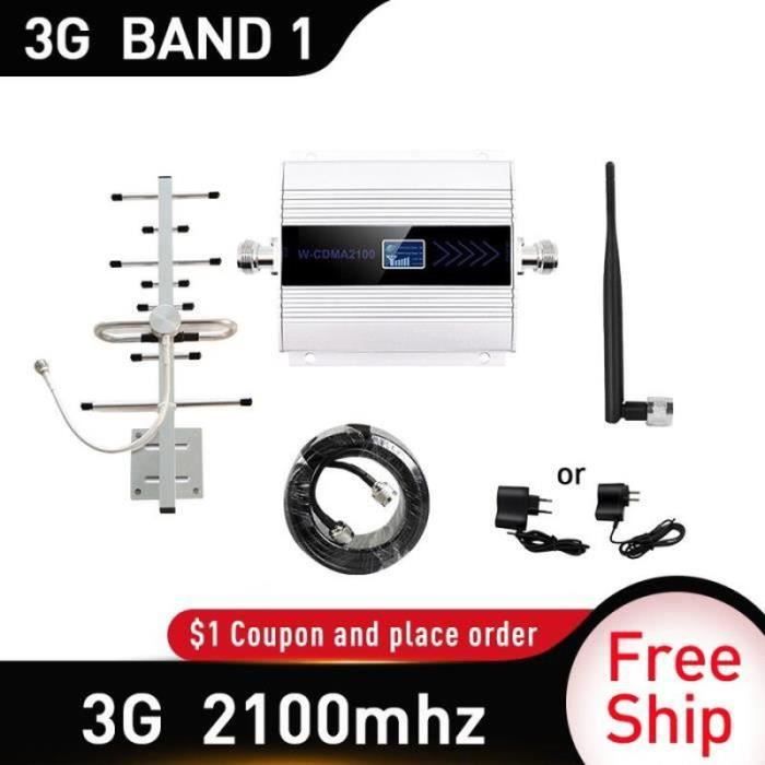 RUMOCOVO® Amplificateur de Signal 3G WCDMA band 1 2100 UMTS 2100mhz 65db de Gain gsm répéteur de Signal