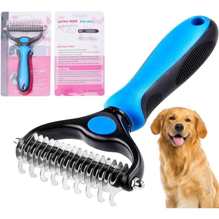Brosse Démêlante Pour Chien Et Chat | Enlève Le Sous-poil, Poignée Antidérapante, Métal Durable (noir)