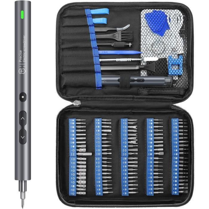 Tournevis électrique Wiha Rechargeable USB-C - 2 Couples (0,5 Et 1 Nm) - 8 Embouts Magnétiques - LED - Pour Bricolage, Modélisme, Vélos - 8