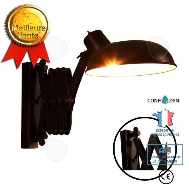 Lampes Murales Rétro En Fer Forgé - Appliques Beiges En Métal Et Tissu Pour Chambre - Paire