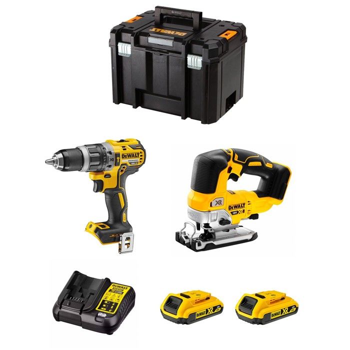 Kit DEWALT DCD796 + DCS334 2 batteries 2 0 Ah Sans fil 18 V