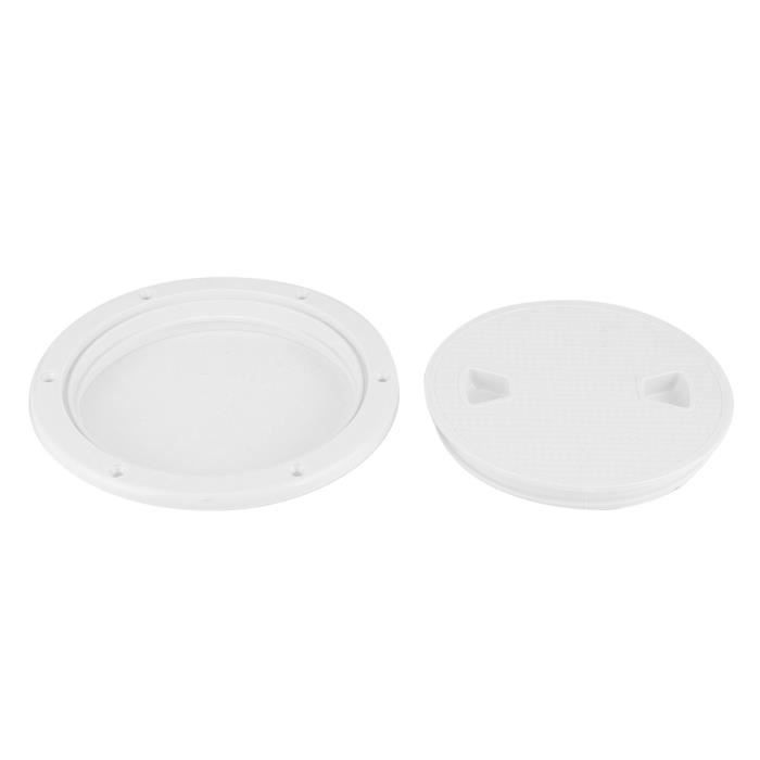 Couvercle De Trappe Marine Noir Circulaire Amovible Ghzste - Pour Bateau, Kayak, Canoë - Diamètre Extérieur 205mm
