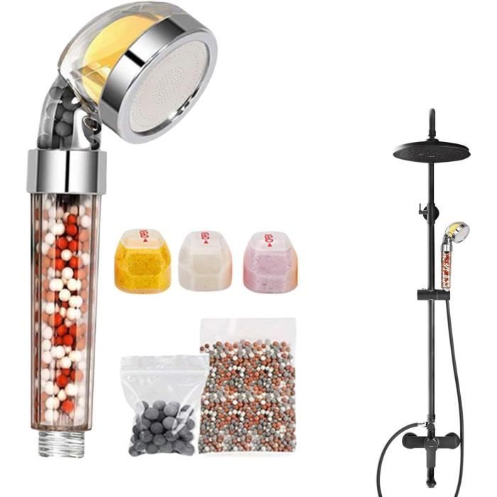 Ensemble De Robinets De Douche À Effet Pluie 8 ", Salle De Bains, Bronze Noir, Mitigeur De Bain-douche À Double Poignée, Montage Mural Avec