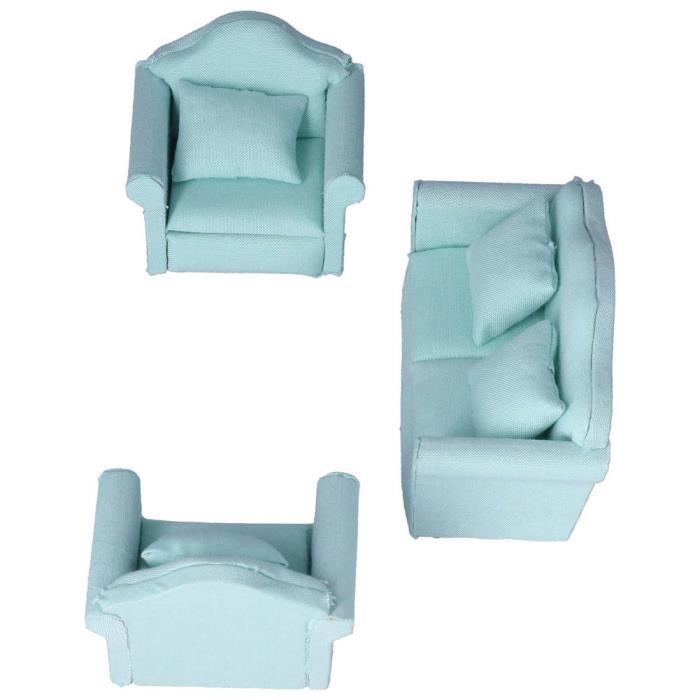 Fauteuil Noir - Fauteuil Miniature Blyth 1-6 BJD Pour Maison De Poupée