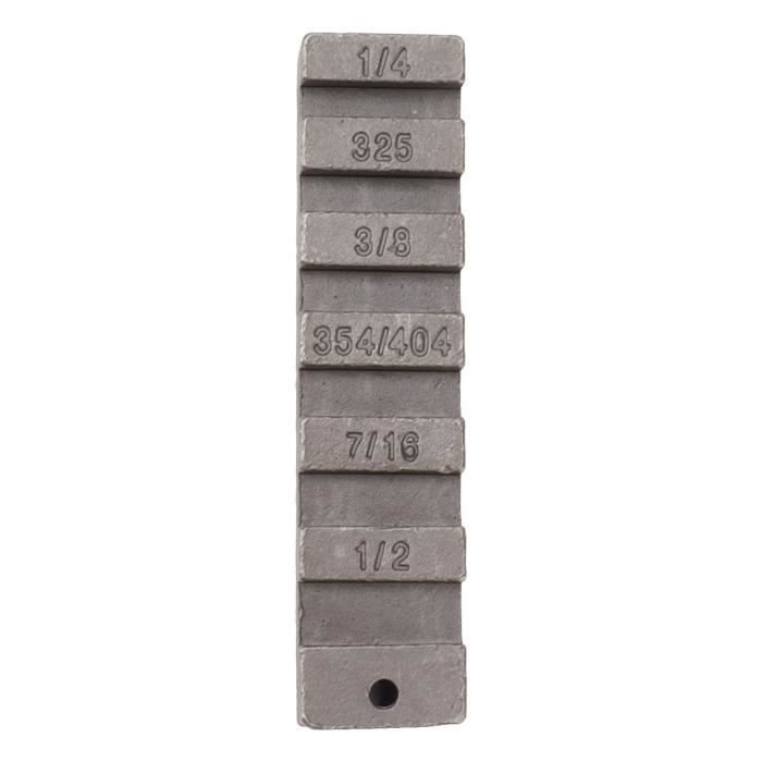 Kit Réparation Chaîne Tronçonneuse - 2 Poinçons + Support - Compatible Pas 1/4", 3/8" LP, .325", 3/8", .404" - Acier Carbone