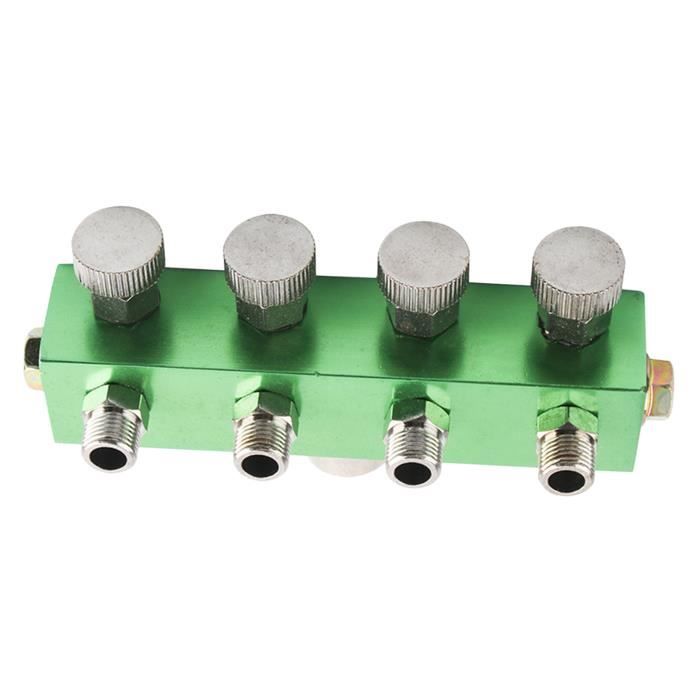 Raccord Métallique 3 Voies Avec Réglage - Séparateur Tuyau Aérographe 1/8 BSP - Pour Tatouage, Ongles, Gâteaux