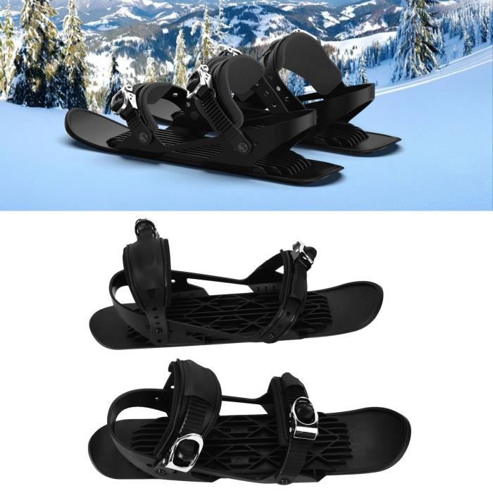 Mini patins à ski réglables à attacher aux bottes de ski pour pistes de descente, sports d'hiver pour enfants (coloré