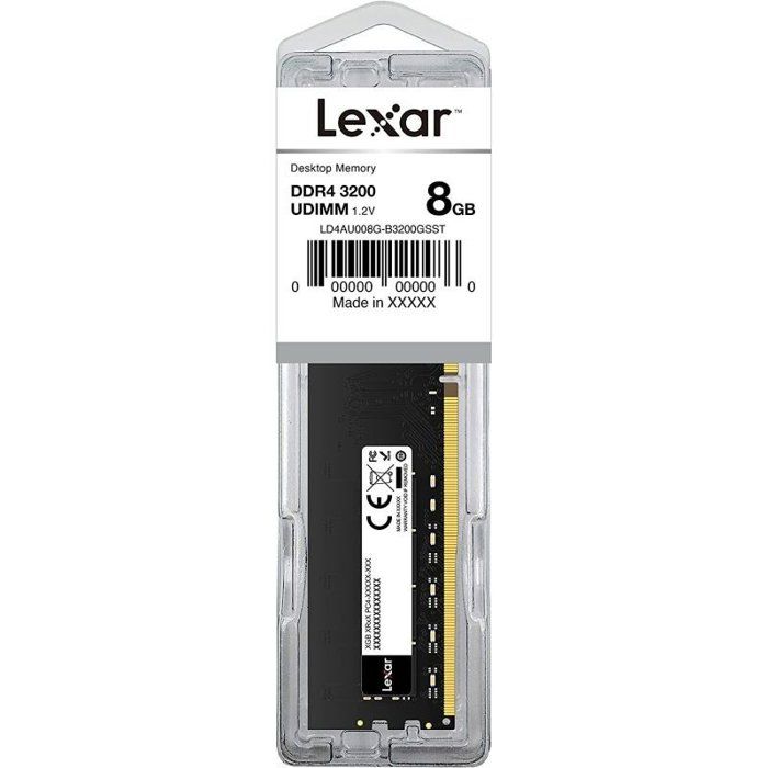 Barrette Mémoire LEXAR DDR4 8 Go 288 PIN U DIMM 3200 MHz CL22 1.2 V Blister