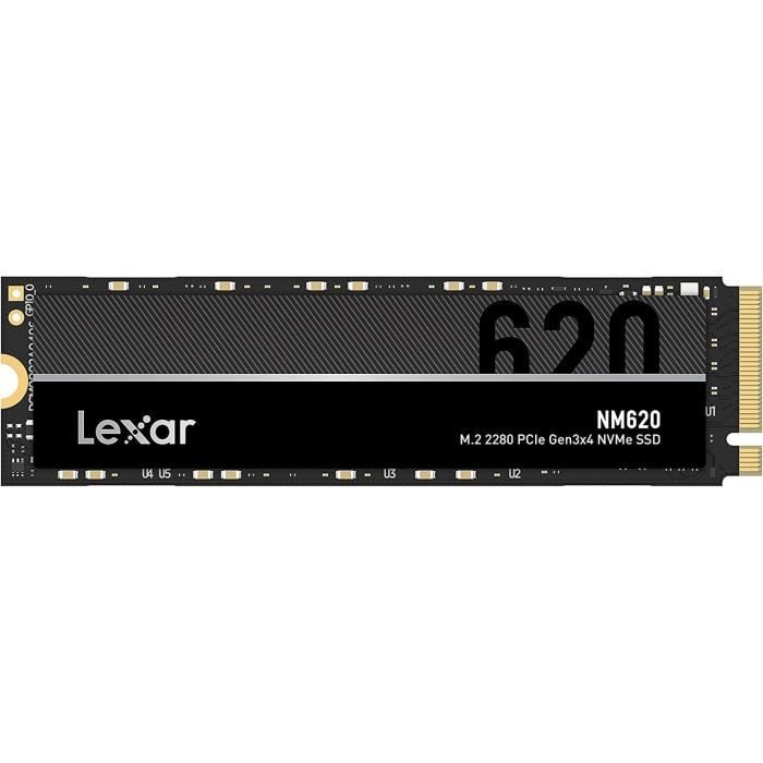 SSD – LEXAR – NM620 – 1 To – M.2 2280 – PCIe Gen3x4 NVMe – 3500 Mo/s lecture – 3000 Mo/s écriture