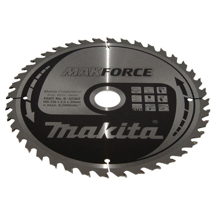 Lame de scie circulaire, Makforce T.C.T, 355 x 30 mm, 24 dents