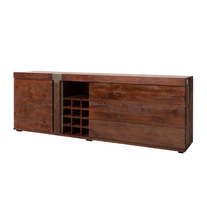 Buffet en bois dacacia laqué marron AMSTERDAM N° 129