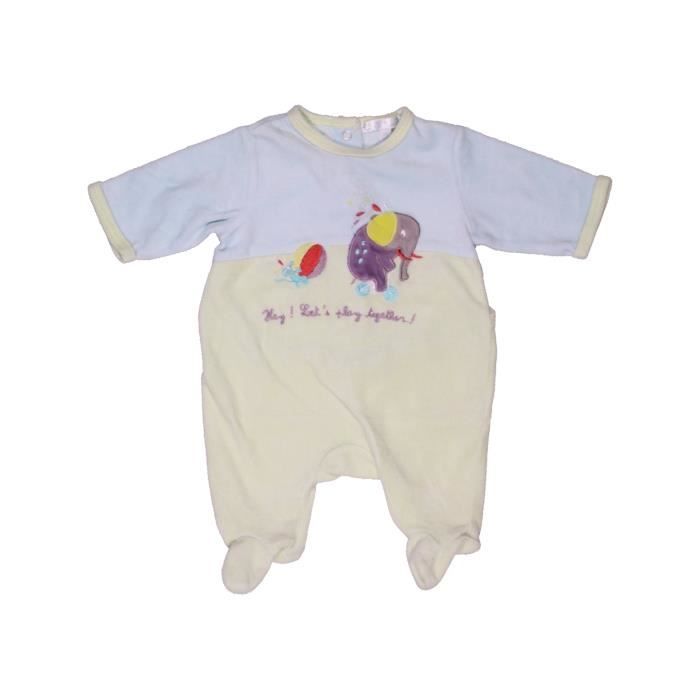 Pyjama 1 Piece Bebe Garcon Kiabi 1 Mois Blanc Hiver Vetement Bebe Blanc Blanc Cdiscount Pret A Porter
