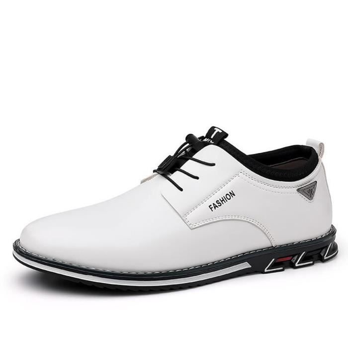 Baskets Mocassins En Cuir Véritable Pour Hommes - Chaussures De Loisir - Taille UK 10 - Confort