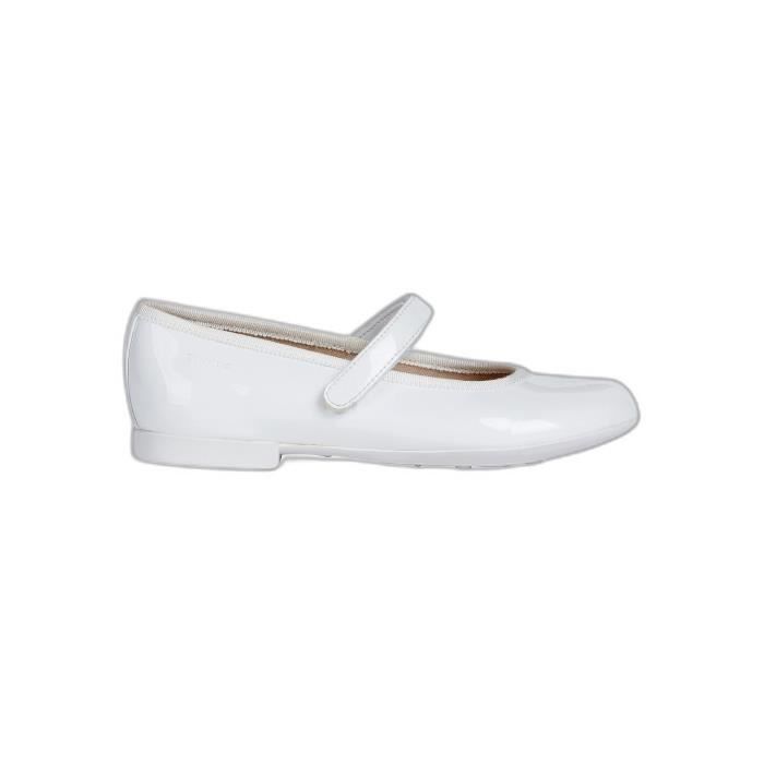 Ballerines bebe fille Geox Plie Blanc Respirantes et confortables avec etoiles scintillantes en paillettes
