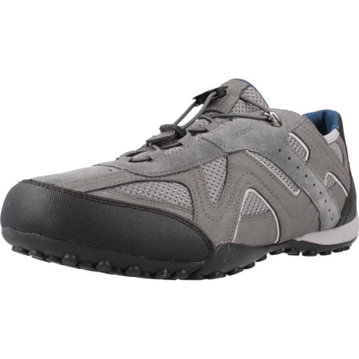 Geox Baskets Homme - GEOX - 140988 Gris - Lacets - Talon Plat - Doublure Textile