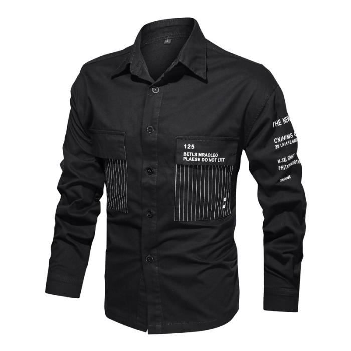 Chemise homme style militaire outlet