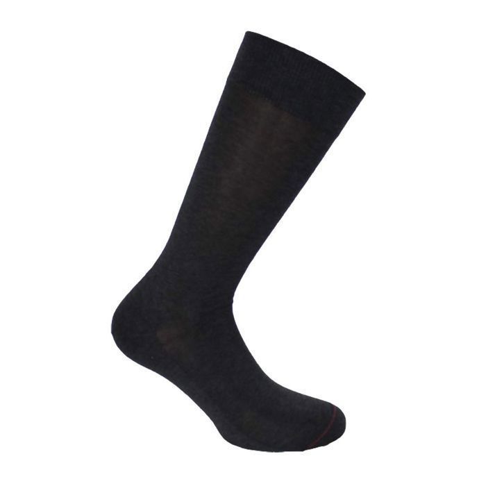 Chaussettes De Sport Labonal - 1 Paire - Coton - Gris Anthracite - Semelle Bouclette épaisse - Fabriqué En France - Pour Homme