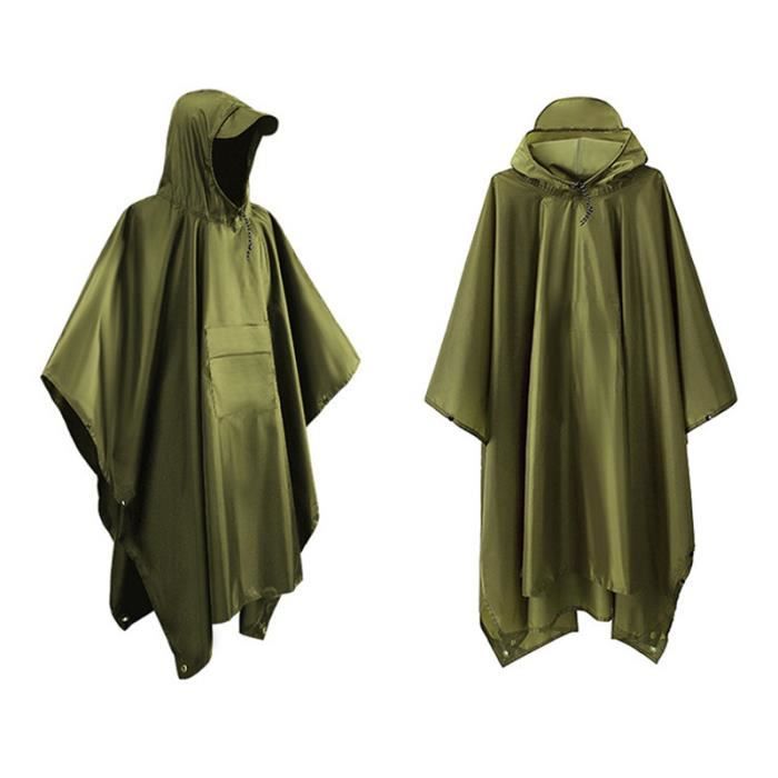 Imperméable,Poncho de Pluie Portable 3 en 1 avec Capuche, Imperméable ...