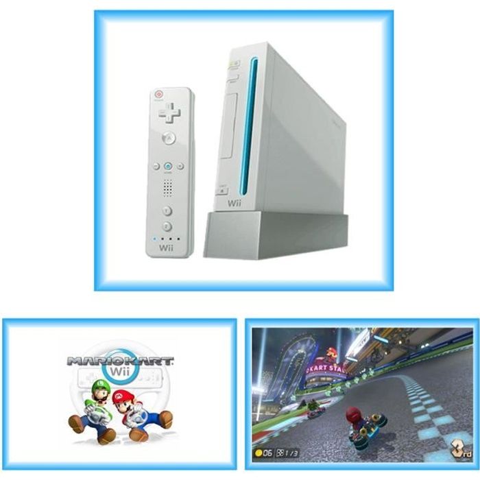 Console Nintendo Wii Mario Kart Pack - Blanc