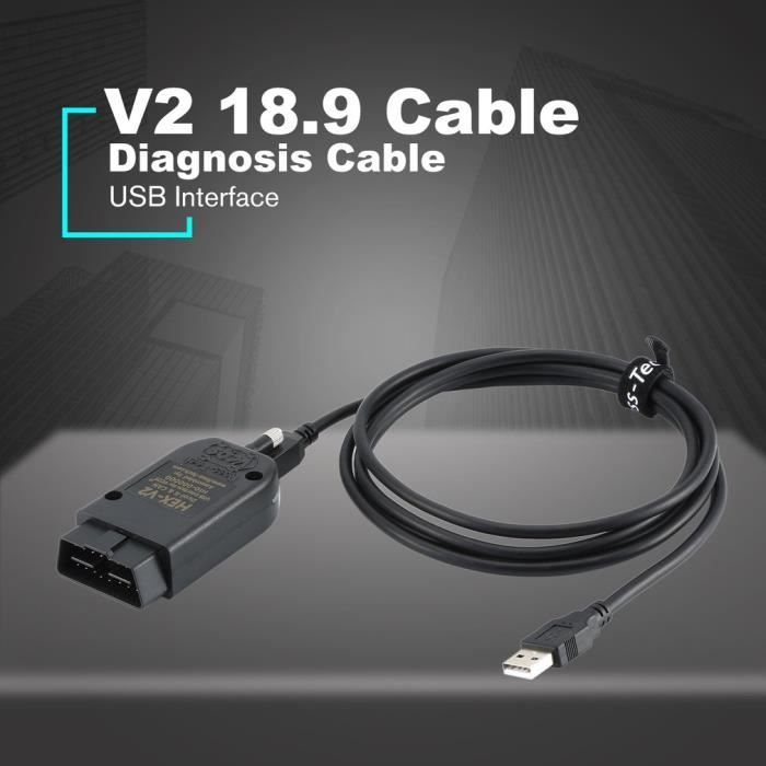 VCDS HEX-V2 V2 18.9 CAN Câble de diagnostic automatique de voiture USB (français )