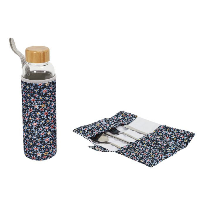 Bouteille de Transport Isotherme - COOK CONCEPT - 50cl - Bleu et Rose