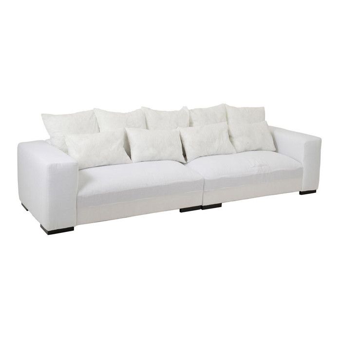 Canapé Design 9 Coussins Monaco 330cm Blanc