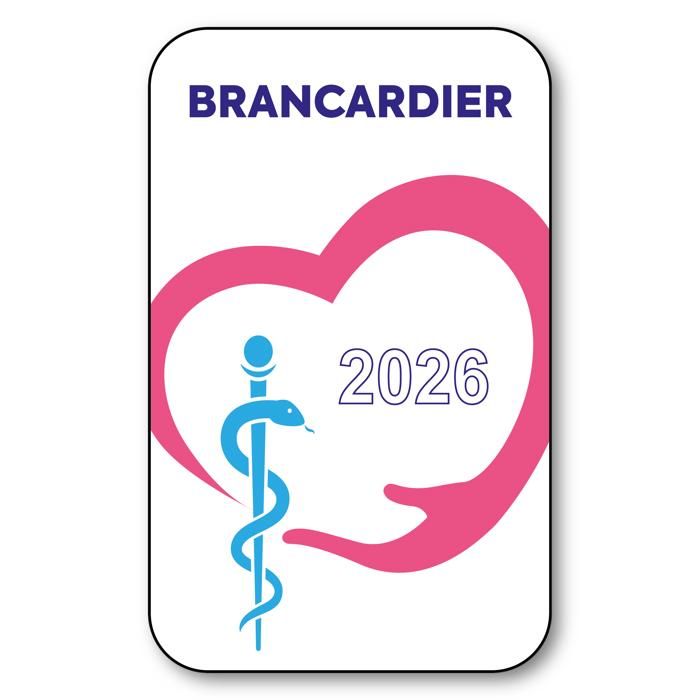 Autocollant Caducée Ambulancier 2025 Pour Pare-brise VSL, Taxi - Version 1 - Fabriqué En France