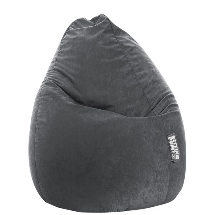 Pouf SITTING POINT Easy XXL Polyester Anthracite Contemporain
