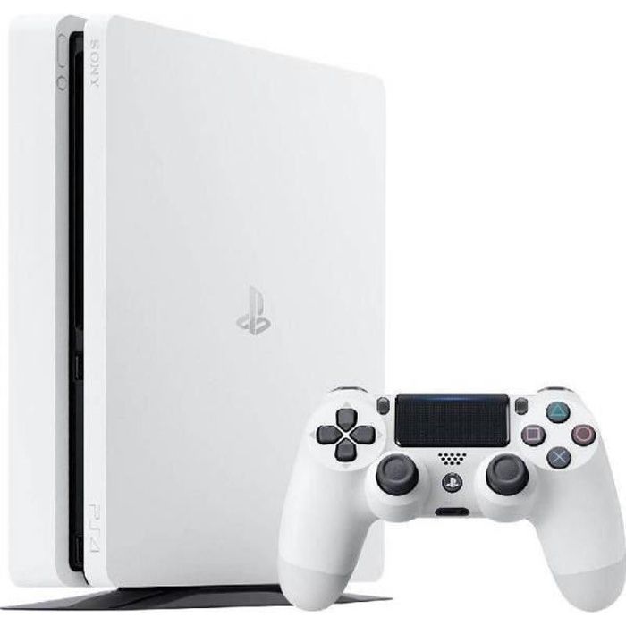Console de salon - Sony - PlayStation 4 Slim 500 Go - Blanc - 1 manette sans fil - Région Blu-ray Reconditionné - Sony reconditionné disponible sur Cdiscount Seconde Vie