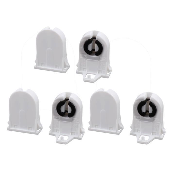 6 Supports Lampe T8 G13 - AC500V 2A Pour Tube Fluorescent