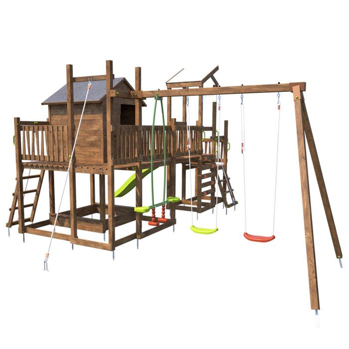 Soulet Aire De Jeux Pour Enfant Maisonnette Avec Mur D Escalade Et Corde A Grimper Cottage Crazy Sans Optionen Bois Pour Cdiscount Jeux Jouets