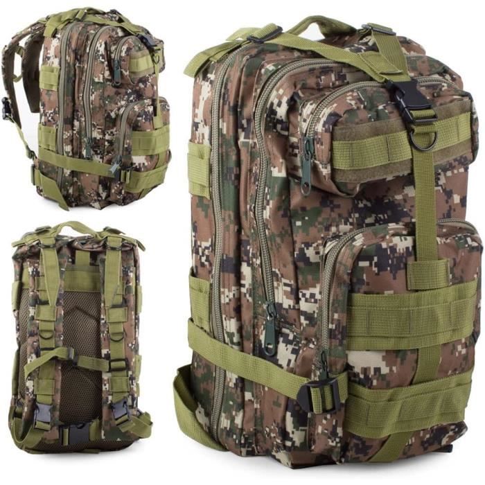 Sac à dos Tactique Militaire 45L - ZGEER - Noir - Nylon imperméable
