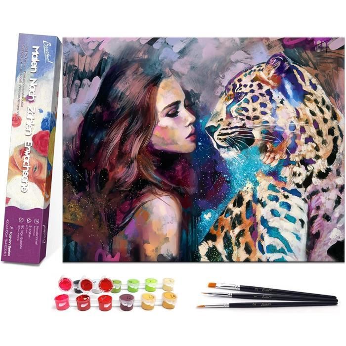 Bougimal Peinture Par Numéro Adulte Avec Pinceaux Et Acryliques